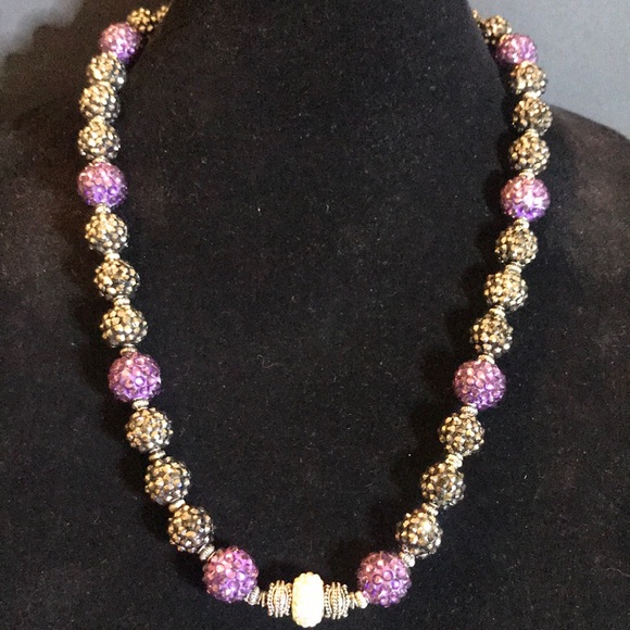 23” Rhinestone bead necklace - Picture 1 of 9
